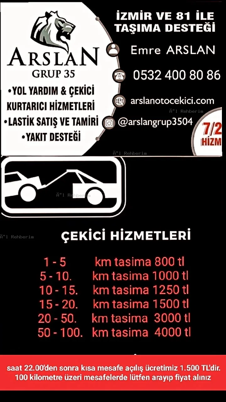 En yakın Çekici yol yardım oto kurtarma arac cekici