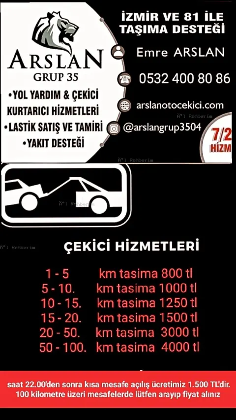 En yakın Çekici yol yardım oto kurtarma arac cekici
